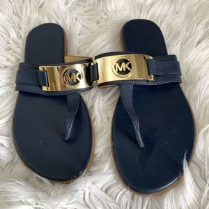 Sandals by Michael Kors - Navy with gold buckle - Size 7